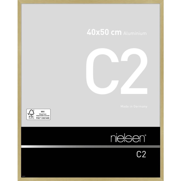 Nielse alu frame C2 Soft Frosted Gold 40x50 cm