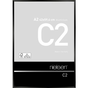 Nielse alu frame C2 Jet Polished Black 42x60 cm