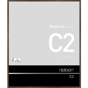 Nielse alu frame C2 Soft Frosted Walnut 50x60 cm