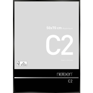 Nielse alu frame C2 Jet Polished Black 50x70 cm