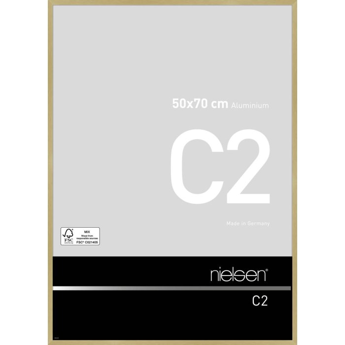 Nielse alu frame C2 Soft Frosted Gold 50x70 cm