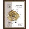 Ascot wooden frame 30x40 cm dark brown - gold