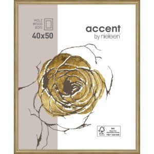 Ascot wooden frame 40x50 cm gold