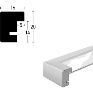 wood frame Quadrum FSC 13x18 cm white