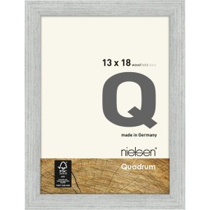 wood frame Quadrum FSC 13x18 cm silver