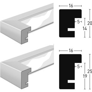 wood frame Quadrum FSC 20x20 cm silver