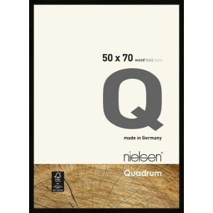 wood frame Quadrum FSC 50x70 cm black