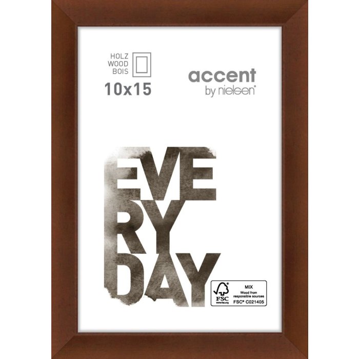 Zoom wooden frame 10x15 cm walnut