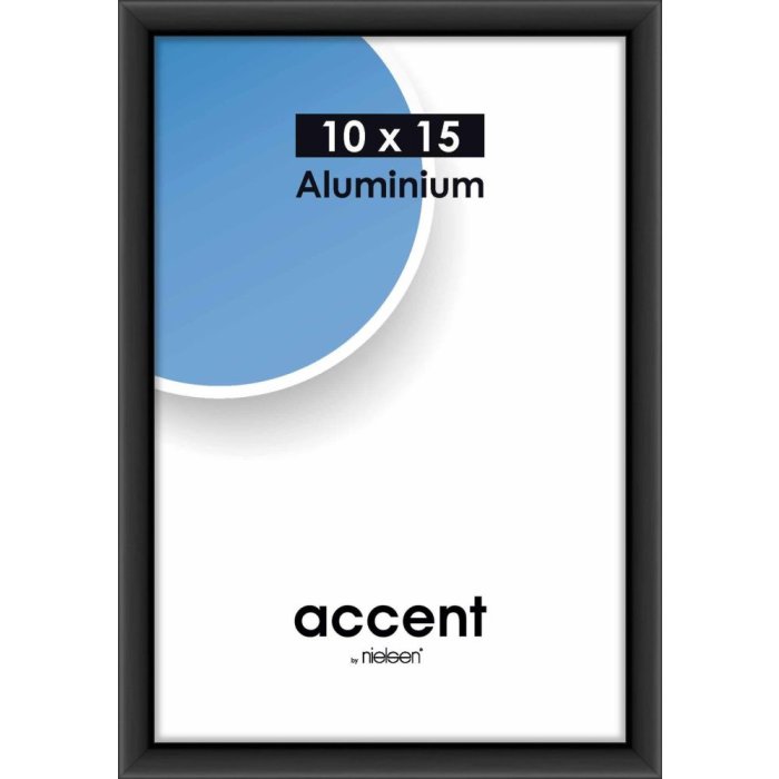 Accent aluminium frame 10x15 cm  black mat