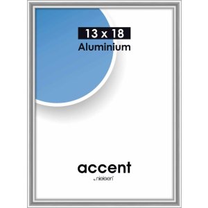 Accent aluminium frame 13x18 cm  silver glossy