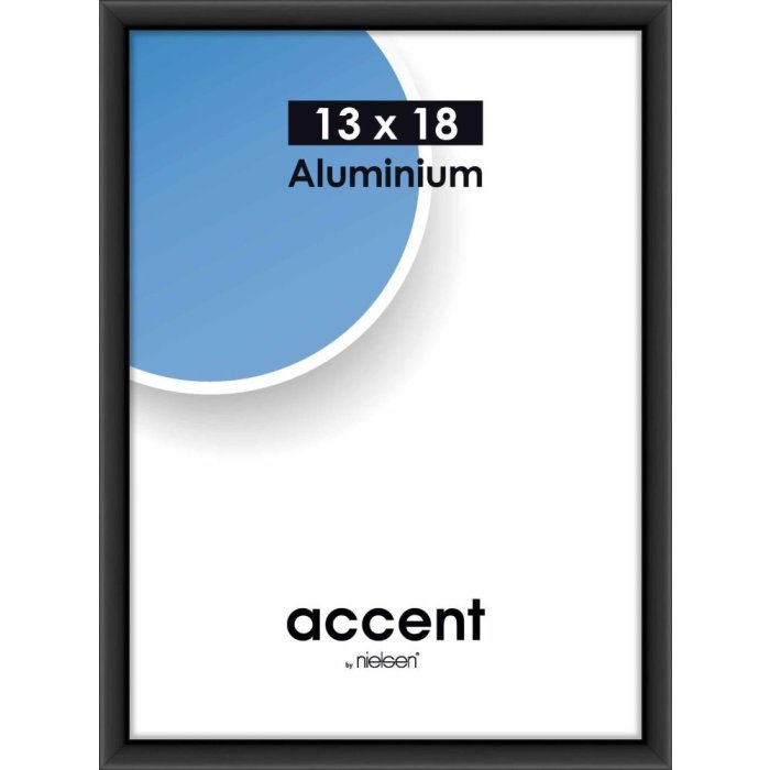 Accent aluminium frame 13x18 cm  black mat