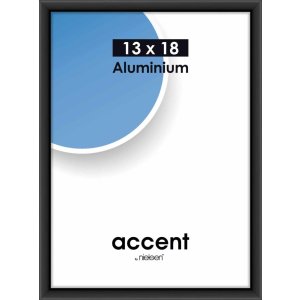 Accent aluminium frame 13x18 cm  black mat