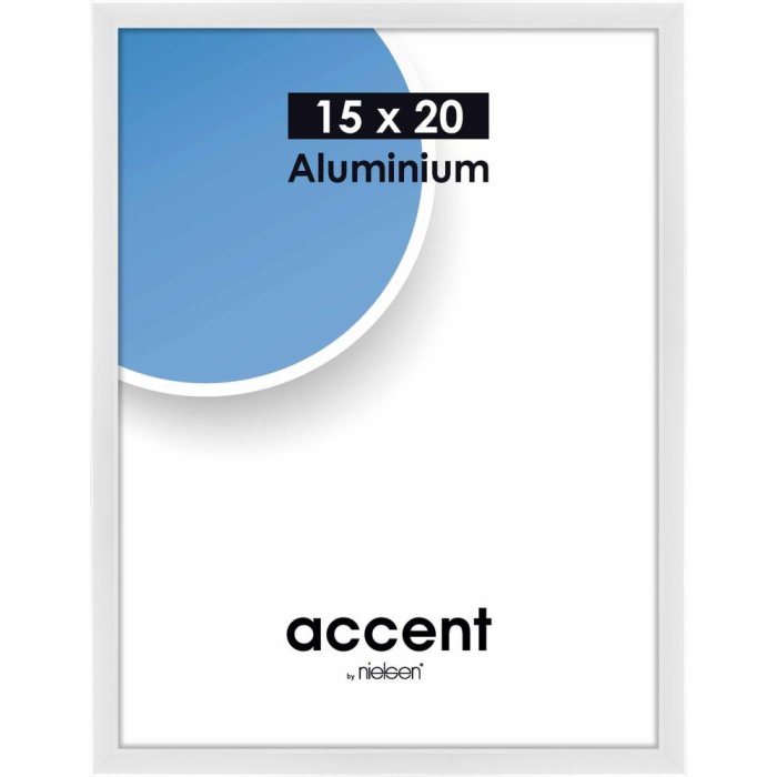 Accent aluminium frame 15x20 cm  white glossy