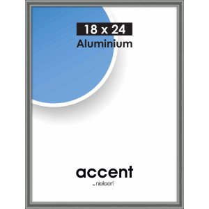 Accent aluminium frame 18x24 cm  steel glossy