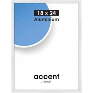 Accent aluminium frame 18x24 cm  white glossy