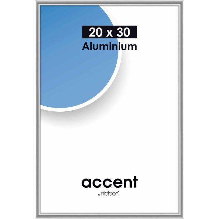 Accent aluminium frame 20x30 cm  silver glossy