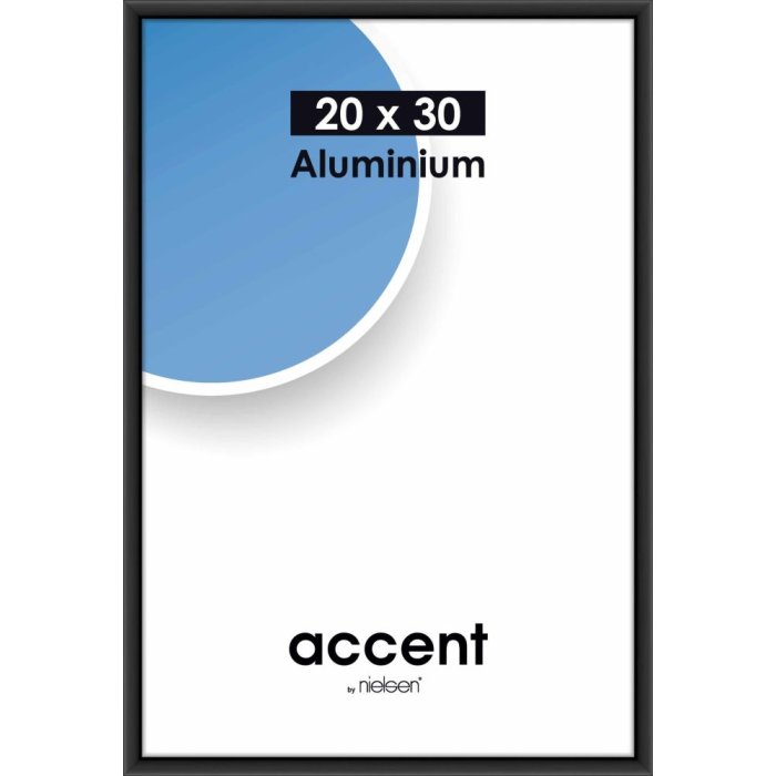 Accent aluminium frame 20x30 cm  black mat