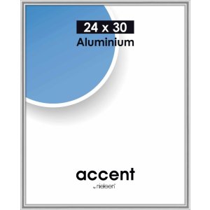 Accent aluminium frame 24x30 cm  silver glossy