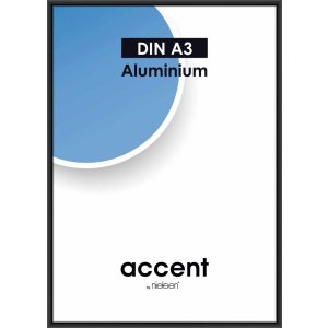 Accent aluminium frame 30x42 cm black mat