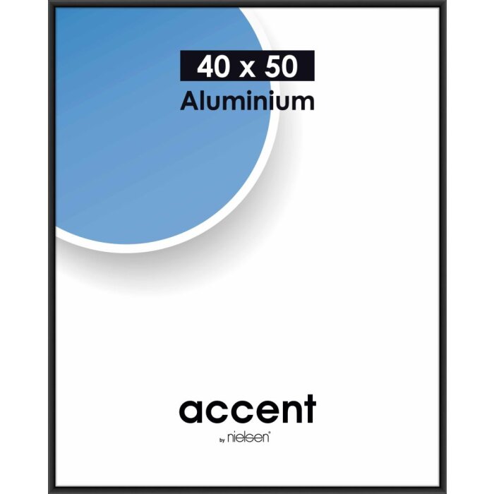 Accent aluminium frame 40x50 cm  black mat