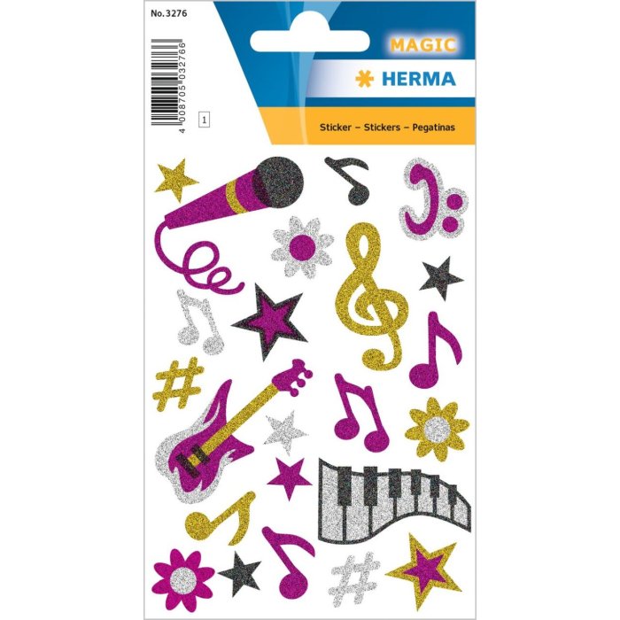 HERMA Sticker MAGIC music, glittery