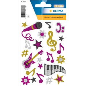 HERMA Sticker MAGIC music, glittery