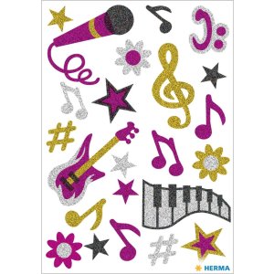 HERMA Sticker MAGIC music, glittery