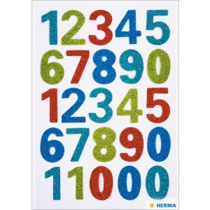 HERMA Sticker MAGIC numbers, glittery