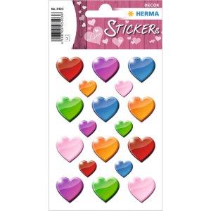 HERMA Sticker DECOR Coloured hearts