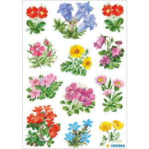 HERMA Decorative labels DECOR mountain flowers 3 sheets