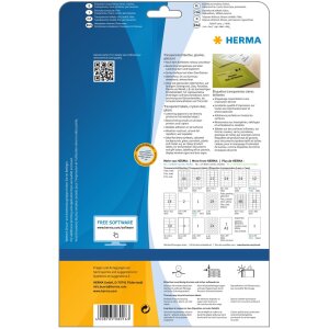 HERMA Labels transparent crystal-clear A4 45,7x21,2 mm transparent clear film glossy 1200 pcs.