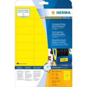 HERMA Labels signalling hard-wearing A4 63,5x29,6 mm...