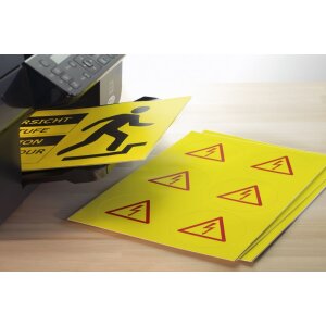 HERMA Labels signalling hard-wearing A4 63,5x29,6 mm yellow strong adhesion film matt weatherpr. 675 pcs.