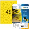 HERMA Labels signalling hard-wearing A4 Ø 30 mm round yellow strong adhesion film matt weatherpr. 1200 pcs