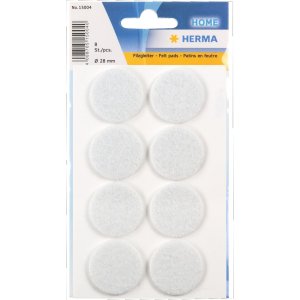 HERMA Protectiv feltpads white Ø 28 mm