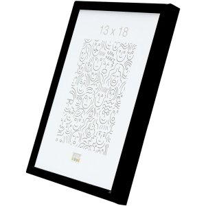 Plastic frame S011 black 18x24 cm