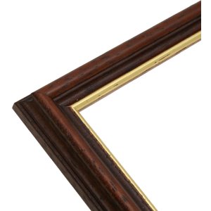 Deknudt Wooden Frame S406 walnut 9x13 cm gold edge