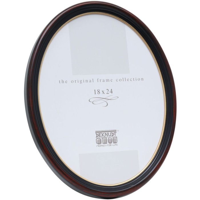 Plastic frame S100 oval 13x18 cm black