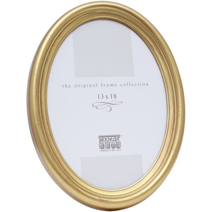 Plastic frame S100 oval 10x15 cm gold