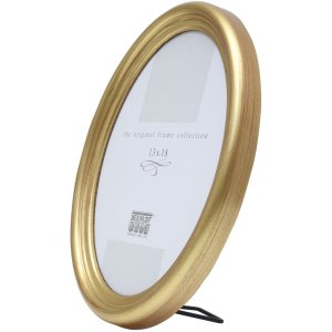 Plastic frame S100 oval 10x15 cm gold