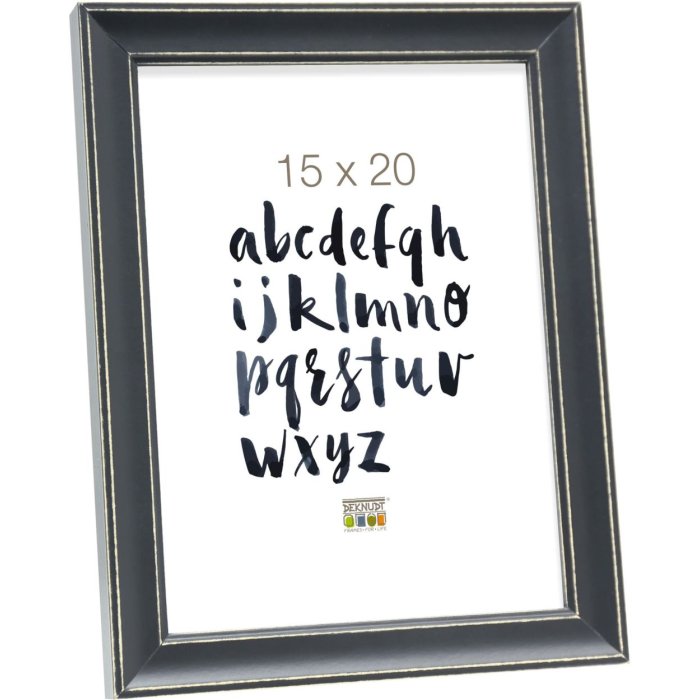 Wooden frame 13x13 cm S40J Lona painted black schmall