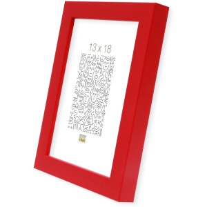 wooden frame S40R red 18x24 cm