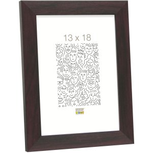 Deknudt plastic frame S41VH4 mahogany 10x15 cm