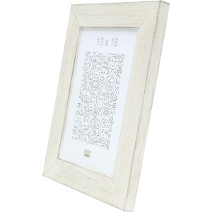 wooden frame S49B white 10x15 cm