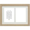 Wooden gallery frame S66KB2 beige 2 photos 10x15 cm