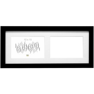 Wooden gallery frame S66KC2 black 2 photos 10x15 cm