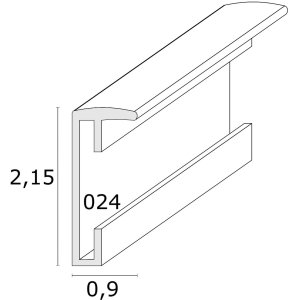 Aluminum frame S024 Maarii 40x40 cm titanium color