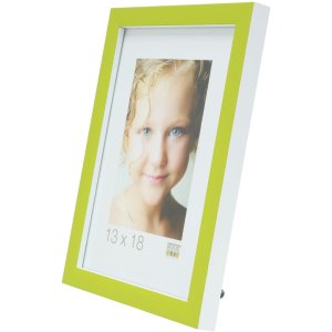 photo frame green-white wood 13,0 x13,0 cm S43AL