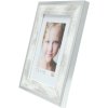 Deknudt wooden frame S43RE 10x15 cm white - silver edge