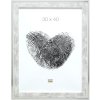 Deknudt wooden frame S43RE 10x15 cm white - silver edge